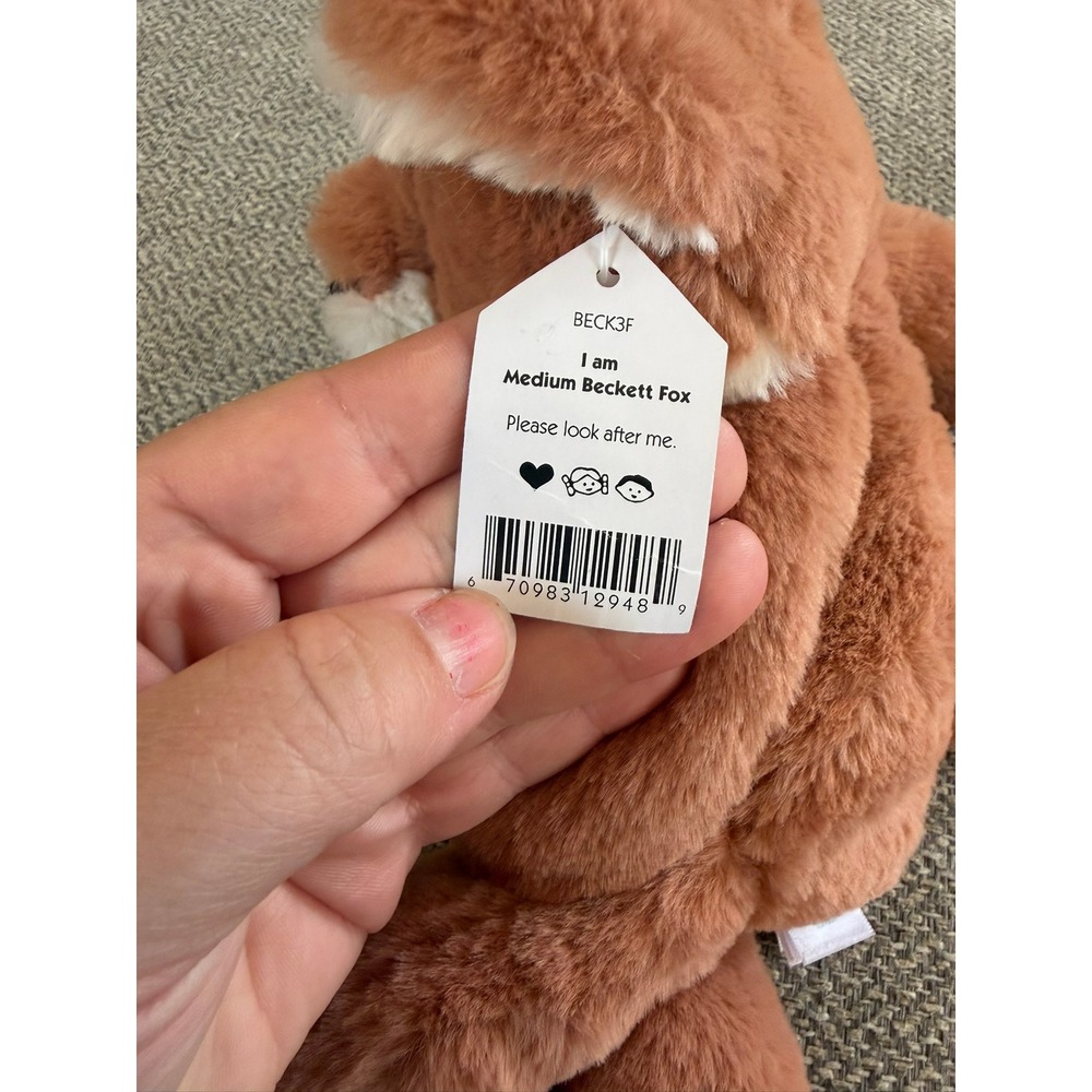 NWT Jellycat Medium Beckett Fox Plush Soft Toy Retired Rare HTF BECK3F - Picture 7 of 7
